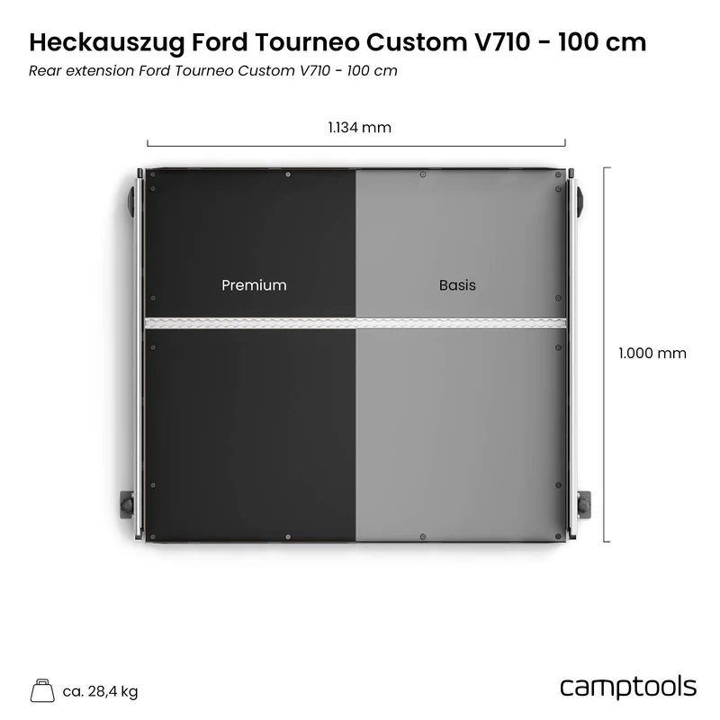 Heckauszug für Ford Tourneo Custom V710 (neues Modell ab 2023)
