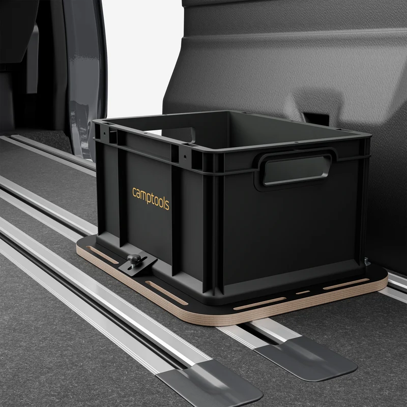 Halterung Bodenschiene für Trenntoiletten (wie Boxio) und Euroboxen