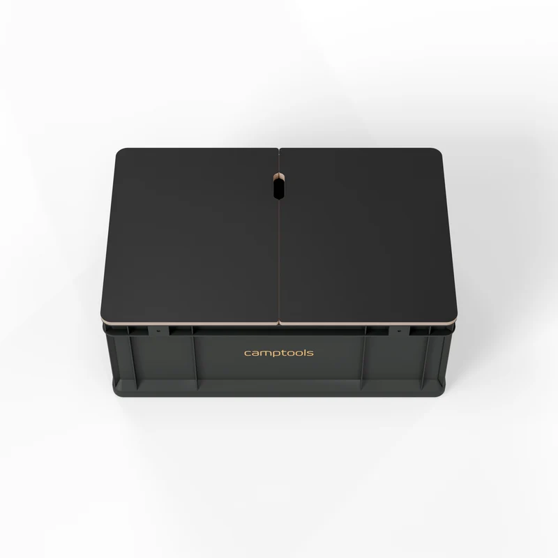 Eurobox Anthrazit mit Deckel im Set in verschiedenen Größen aus Recyclingkunststoff
