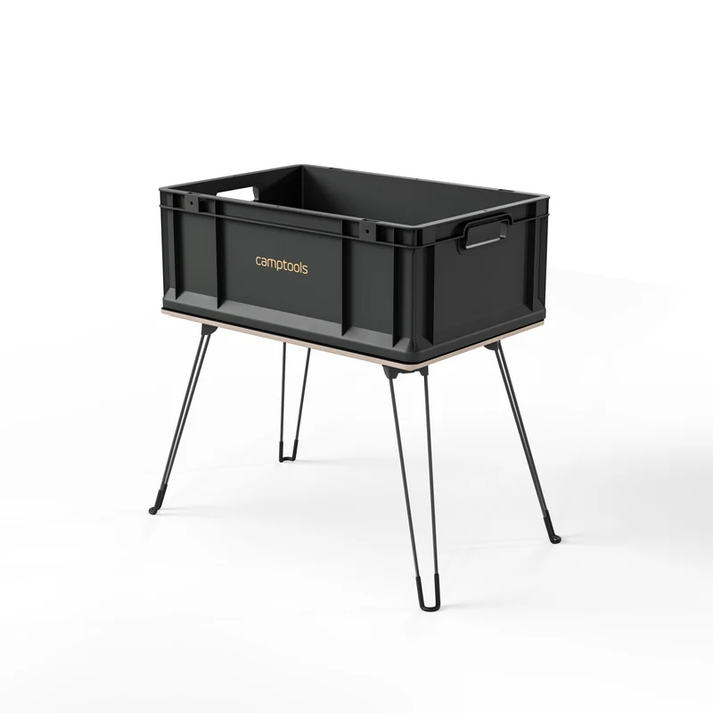 Eurobox Anthrazit mit Deckel im Set in verschiedenen Größen aus Recyclingkunststoff