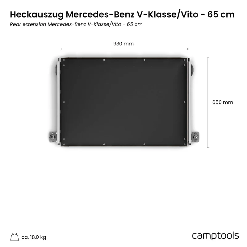 Heckauszug für Mercedes Viano W639 mit Bodenschiene