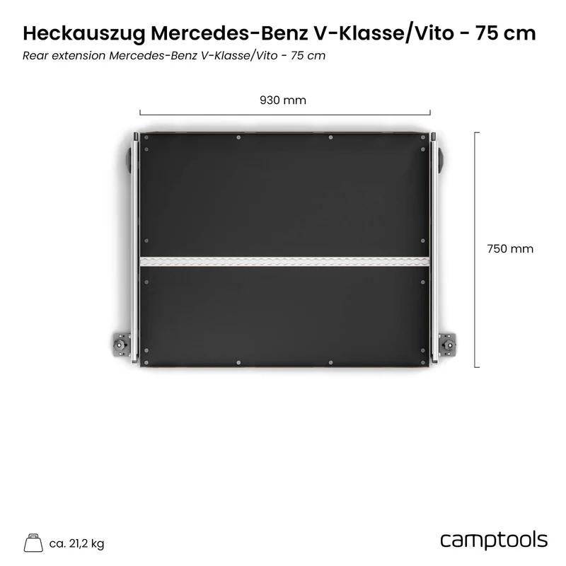 Heckauszug für Mercedes Viano W639 mit Bodenschiene