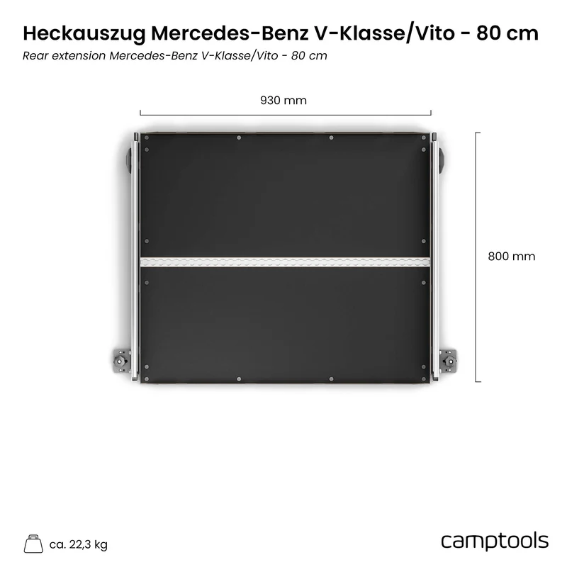 Heckauszug für Mercedes Viano W639 mit Bodenschiene