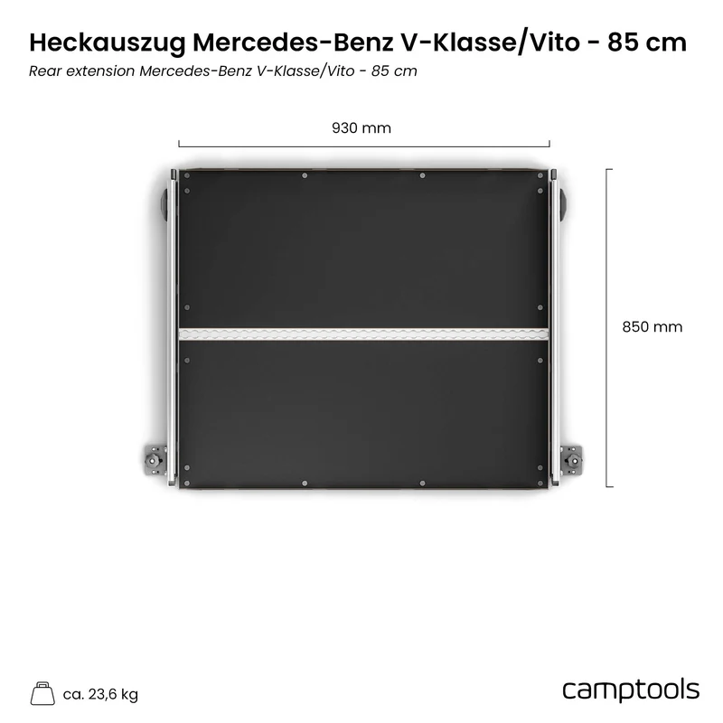 Heckauszug für Mercedes Viano W639 mit Bodenschiene