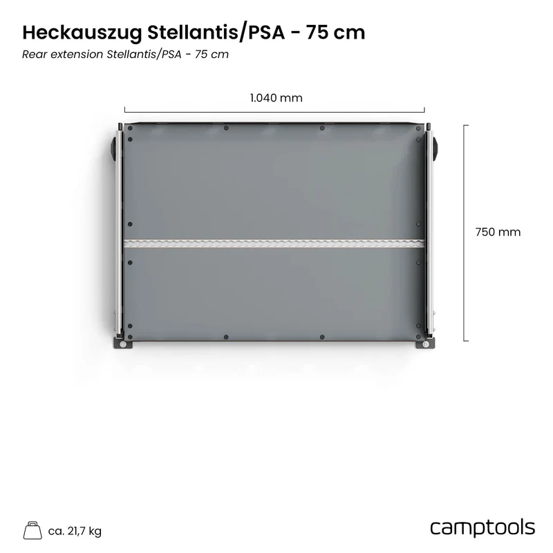 Heckauszug Opel Zafira Life mit Bodenschienen