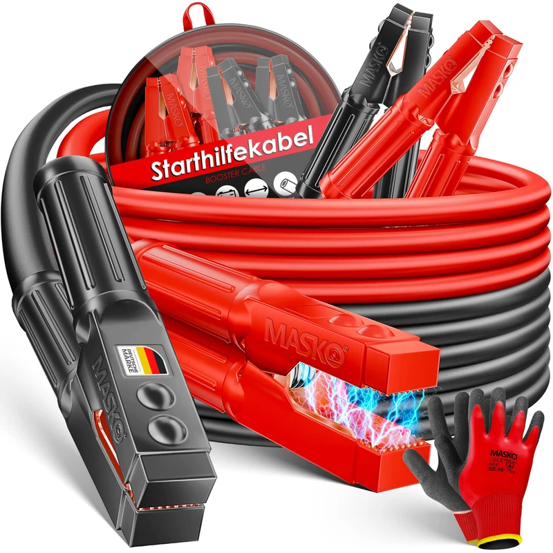 MASKO Starthilfekabel Überbrückungskabel 6 m 50 mm² 3000 A 12/24 V