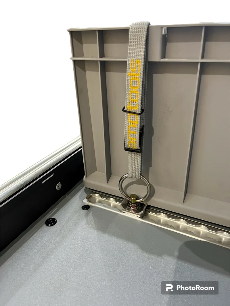 Lastsicherungsset für Airlineschienen, Euroboxen, Heckauszug