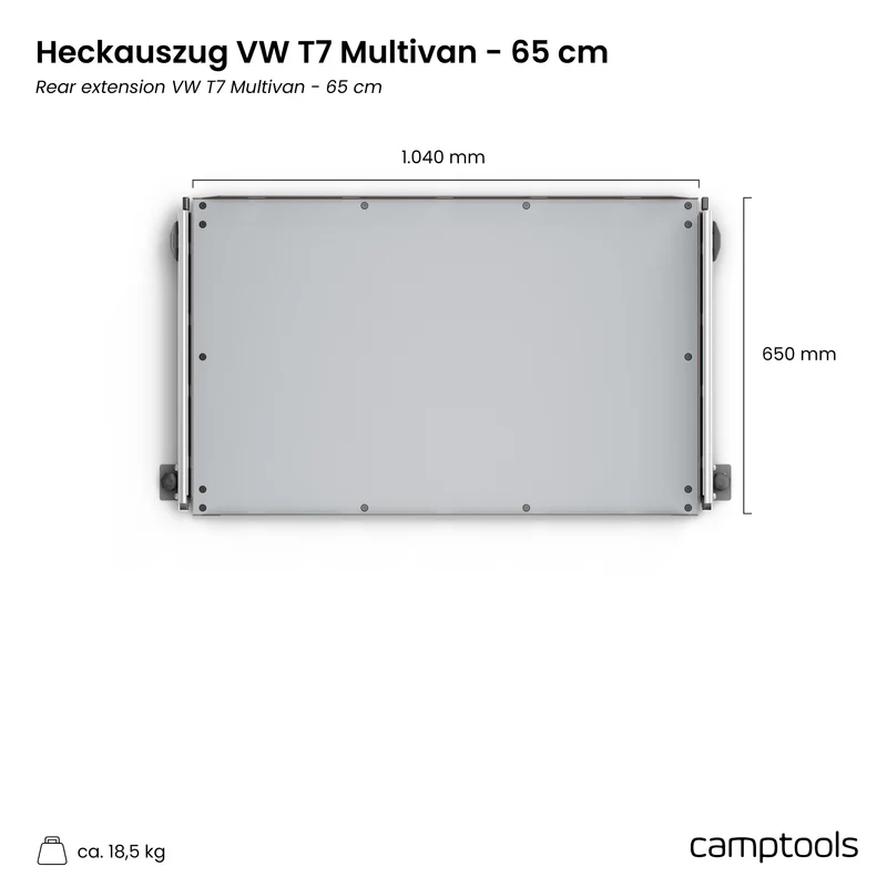 Heckauszug für VW T7 Multivan und California Beach (6/7-Sitzer)