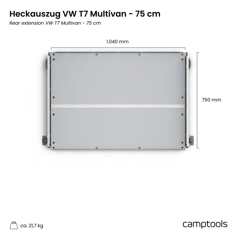 Heckauszug für VW T7 Multivan und California Beach (6/7-Sitzer)