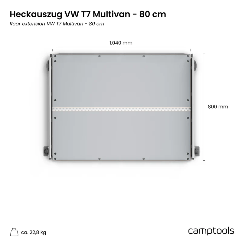 Heckauszug für VW T7 Multivan und California Beach (6/7-Sitzer)