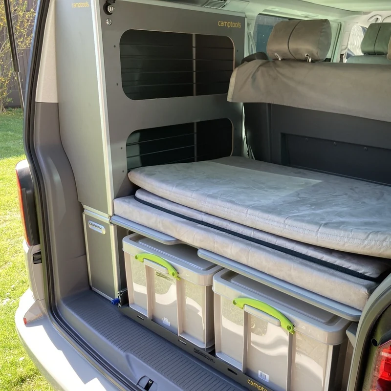 Heckauszug für VW T5, T6 & T6.1 California Ocean, Coast und Beach mit Staukiste