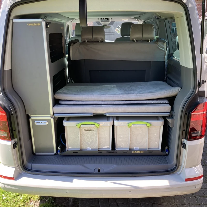 Heckauszug für VW T5, T6 & T6.1 California Ocean, Coast und Beach mit Staukiste