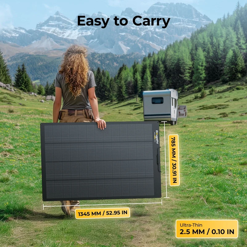 BougeRV Arch Pro 200W ShadePower N-Type Flexible Solar Panel With Tape
