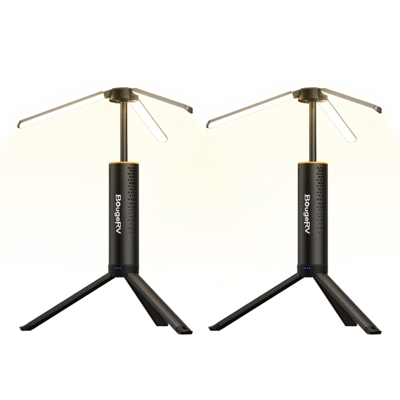 BougeRV T1 Portable Telescopic Camping Light Multicolor(2-Pack)