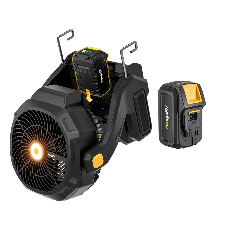 BougeRV F02 Portable Cordless Outdoor Fan with 144Wh Battery