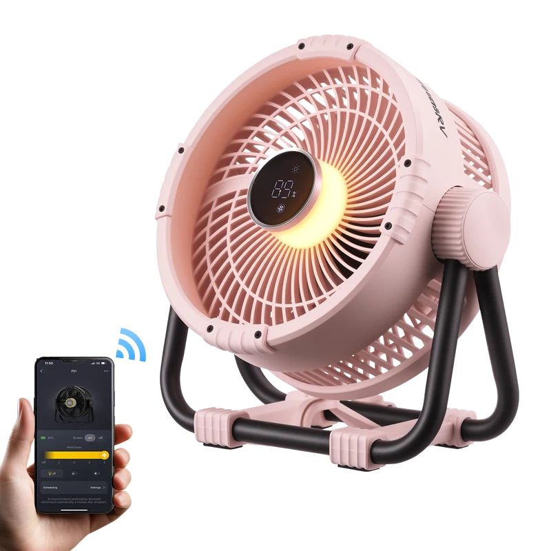 BougeRV F01 Portable Outdoor Fan (Pink)