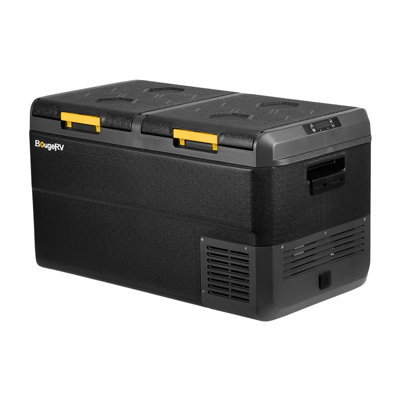 BougeRV New CRS 79 Quart 12V Dual Zone Car Fridge Freezer