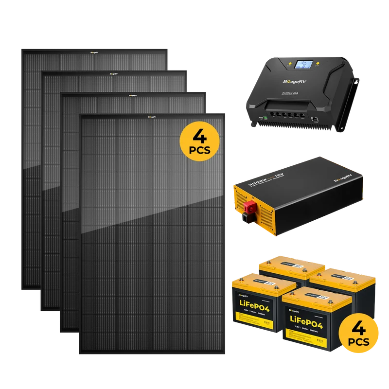 BougeRV 12V 800W ShadePower Rigid Solar System Kit