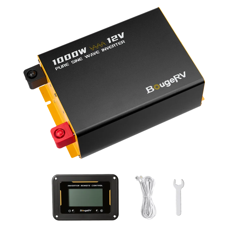 BougeRV 1000W 12V Pure Sine Wave Inverter with Bluetooth