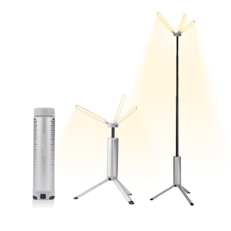 BougeRV New T1 Portable Rechargeable Camping Light (Silver)
