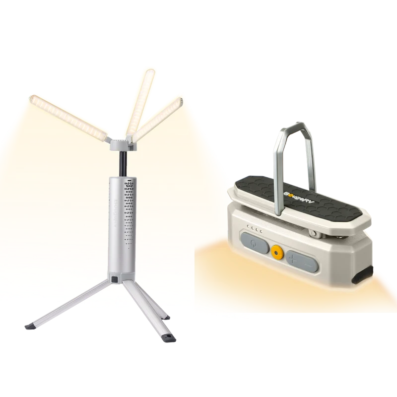 BougeRV New T1 Portable Rechargeable Camping Light (Silver)