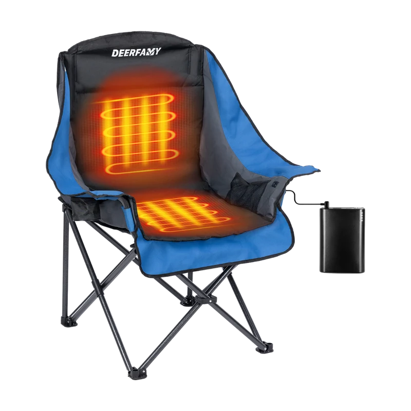 DEERFAMY Heated Camping Chair with 12V Battery Pack