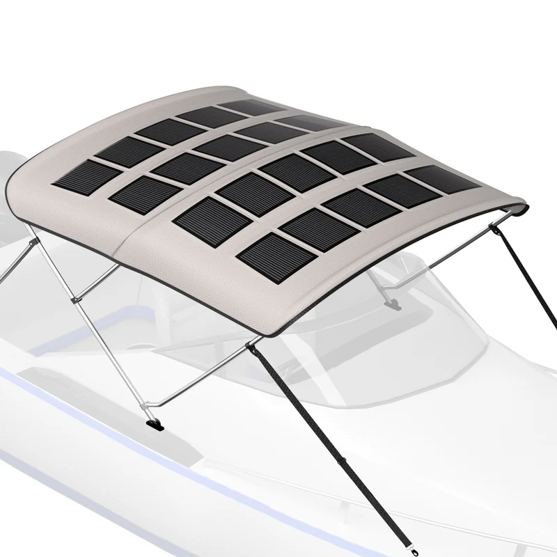 BougeRV 200W N-Type Solar Bimini Top for Boats