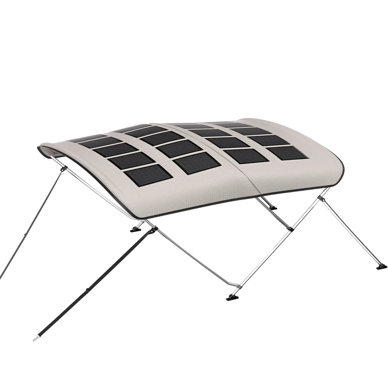 BougeRV 200W N-Type Solar Bimini Top for Boats
