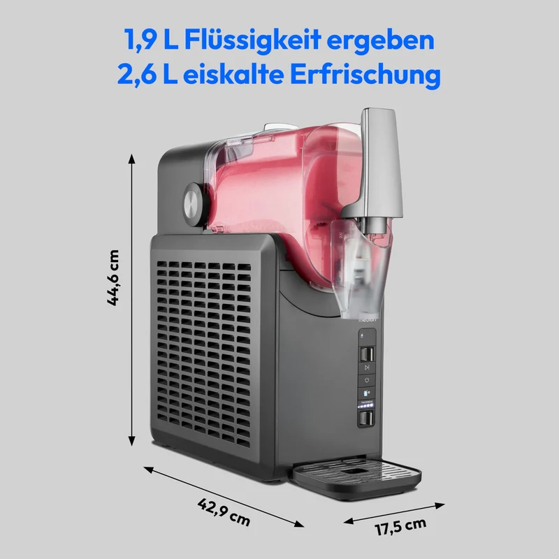 MEDION Slush Maschine MD12090 mit Kompressor und 5 Getränkemodi