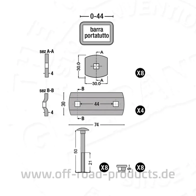 Autohome Dachzelt Montage-Kit