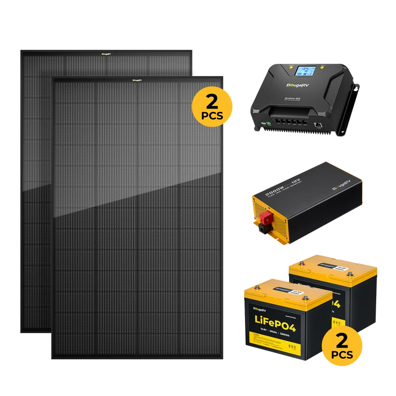 BougeRV 12V 400W ShadePower Rigid Solar System Kit