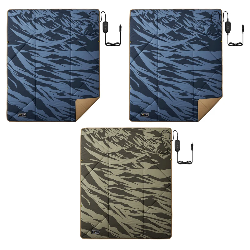 BougeRV 12V Portable Heated Blanket (Blue)