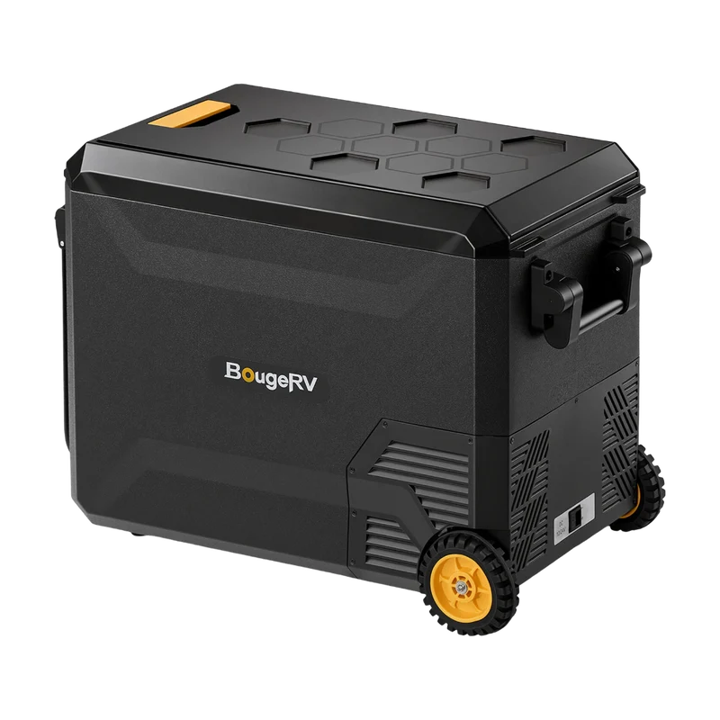 BougeRV New ASPEN S50 12V 50QT Wheeled Portable Fridge with 266Wh Battery