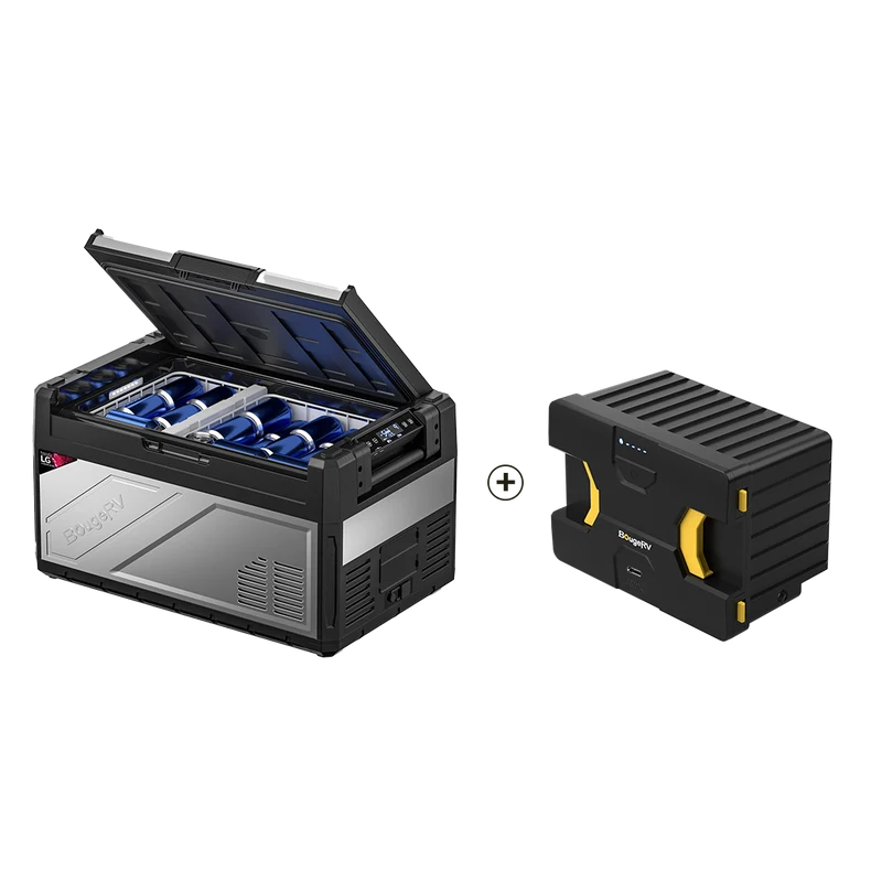 BougeRV Rocky V2.0 41QT Dual Zone 12V Portable Fridge
