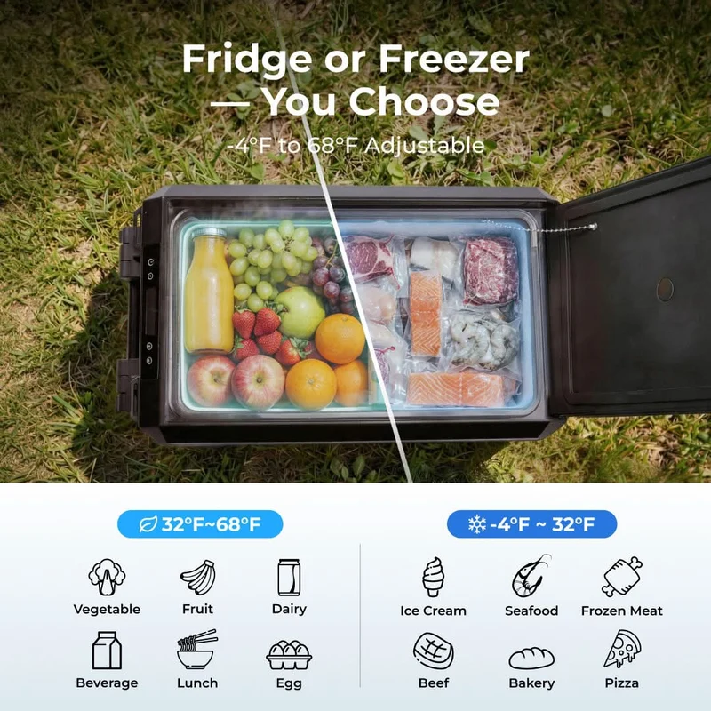 BougeRV New ASPEN S50 12V 50QT Portable Fridge