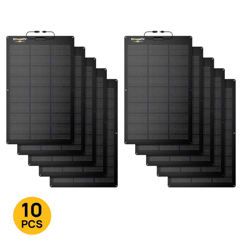 BougeRV Arch 2.0 200W N-Type Fiberglass Flexible Solar Panel