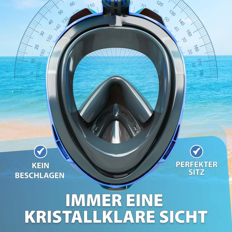 KAIMANA Schnorchelmaske K002 – Vollgesichtsmaske mit Tragetasche