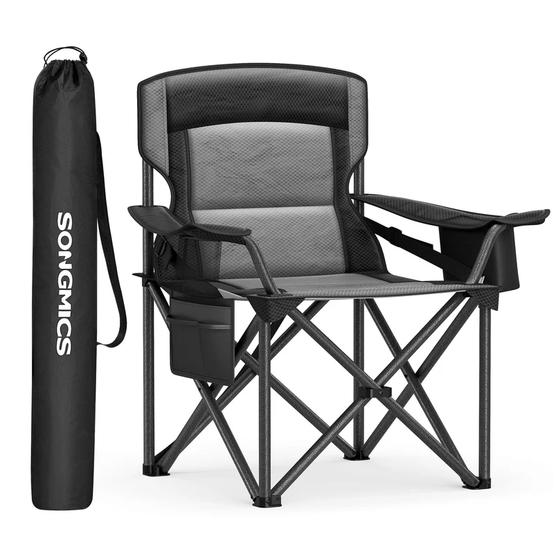 SONGMICS Campingstuhl GCB066B01, Klappstuhl mit Getränkehalter