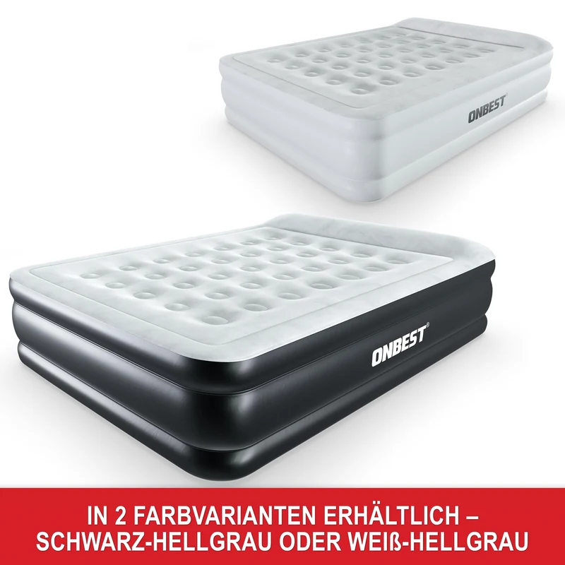 Onbest Luftbett selbstaufblasend für 2 Personen mit Pumpe schwarz