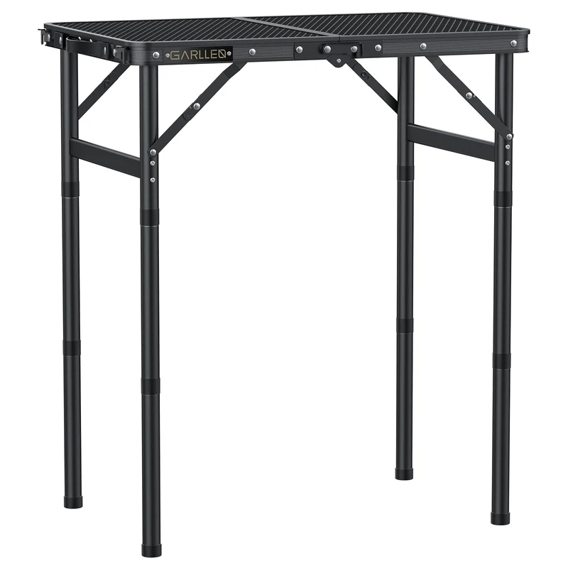 GARLLEN Grilltisch klappbar – Campingtisch höhenverstellbar 58x40 cm