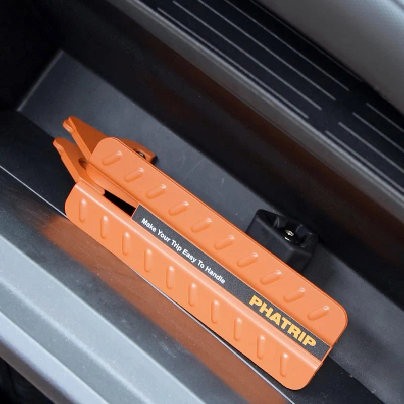 PHATRIP Auto Türstufe klappbar, Türschritt bis 180 kg, orange