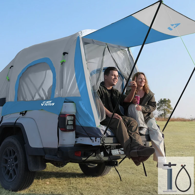 Inflatable Truck Bed Tent with Awning – 2 Person Pickup Camping Tent
