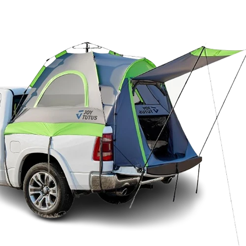 Semi-Automatic Truck Bed Tent with Awning – Quick Setup 2-Person Pickup Tent