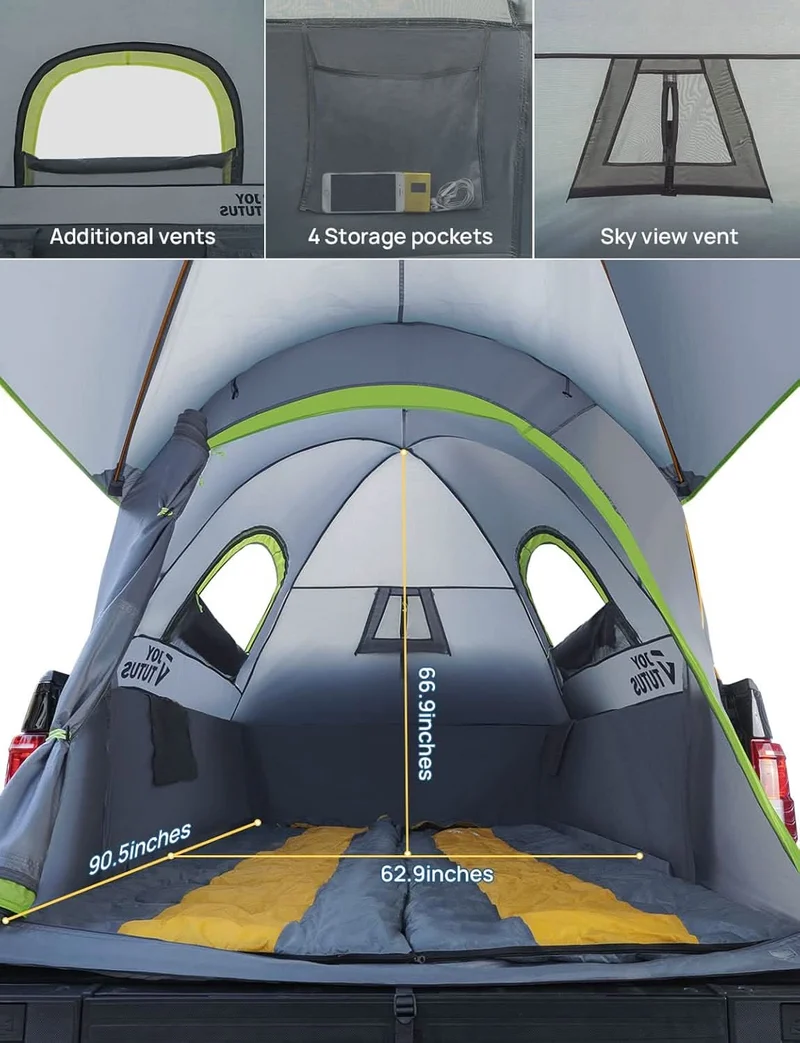 Pickup Truck Tent Bed Tent with Removable Awning