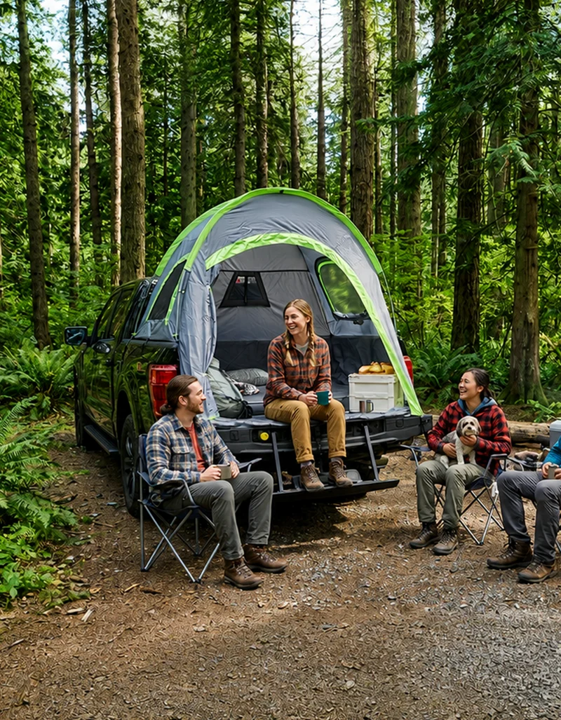 Pickup Truck Tent 2.0 PU2000mm Waterproof, Double-Layer