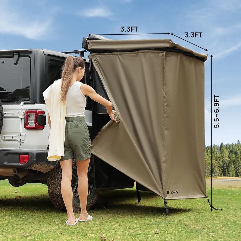 BougeRV Car Shower Tent with Roof