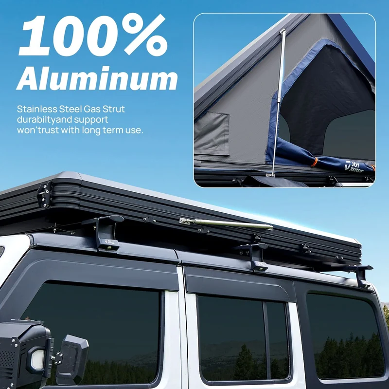 JOYTUTUS Overland Aluminum Hard Shell Rooftop Tent