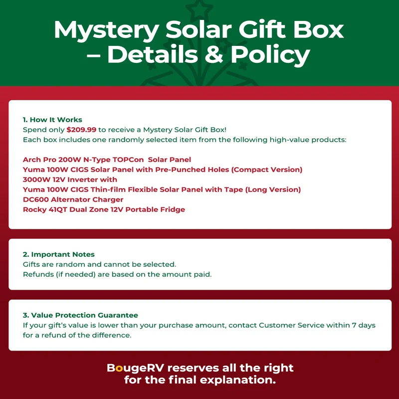BougeRV Mystery Ultra Solar Gift Box