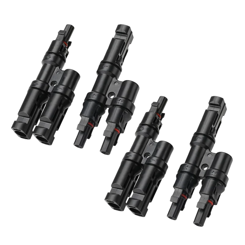 Solar Branch Connectors Y Connector in Pair MMF+FFM Parallel Connection (2 Pairs)