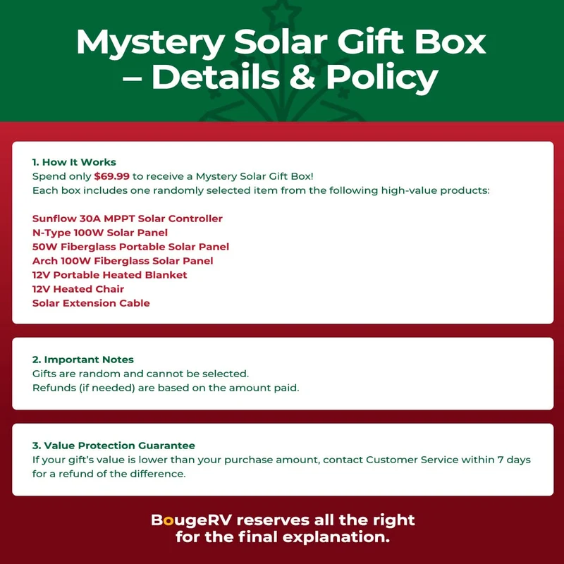 BougeRV Mystery Basic Solar Gift Box